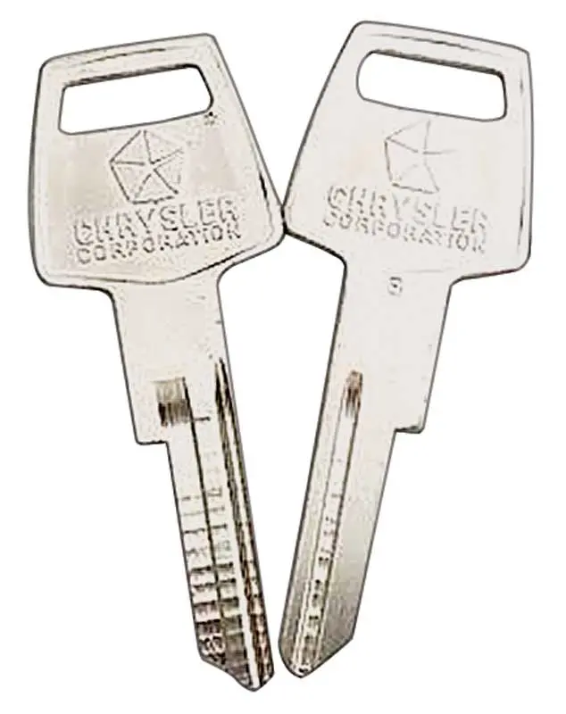 Key Blank Square Ignition 1968 A & B Body With Pentastar 1