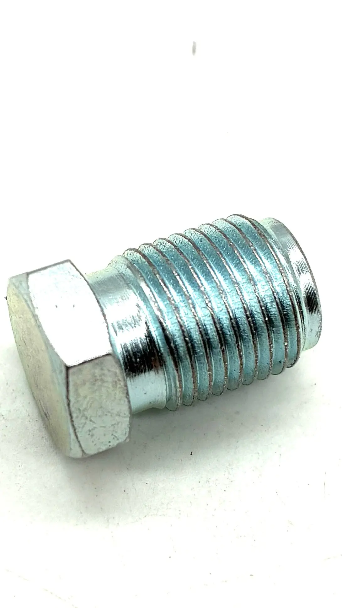 Brake Inverted Flare Plug, 7/16-24 In. Male Thread, Steel, Zinc 1