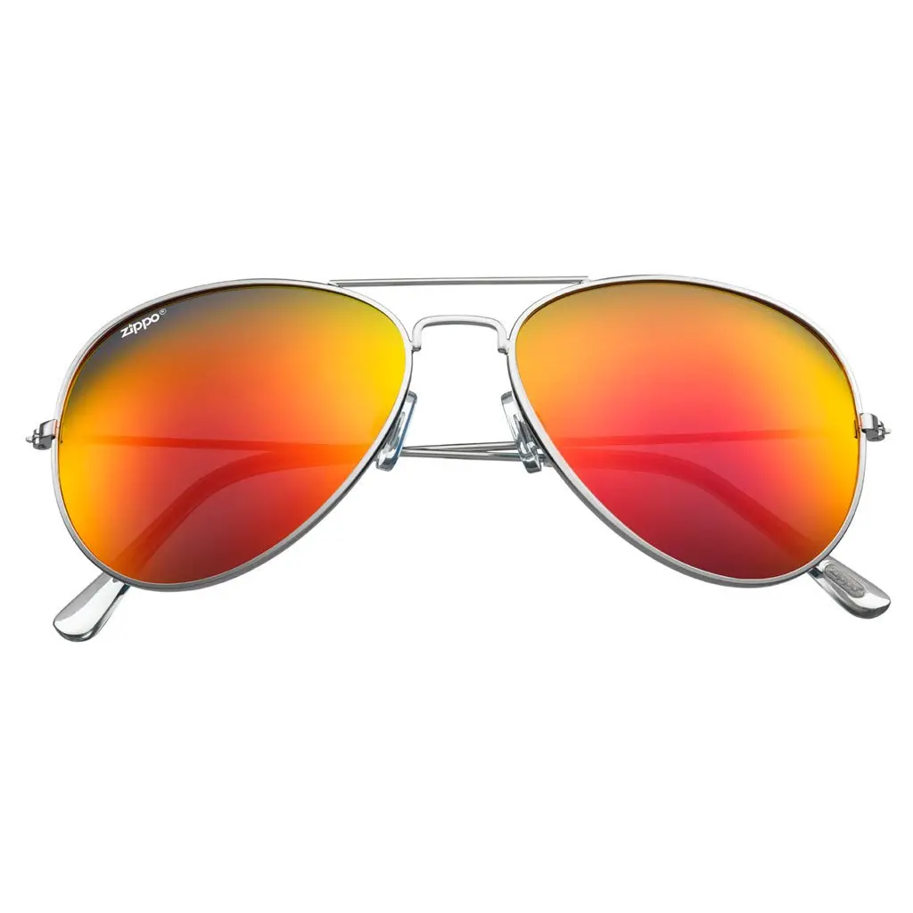 Red Flash Pilot Sunglasses 1