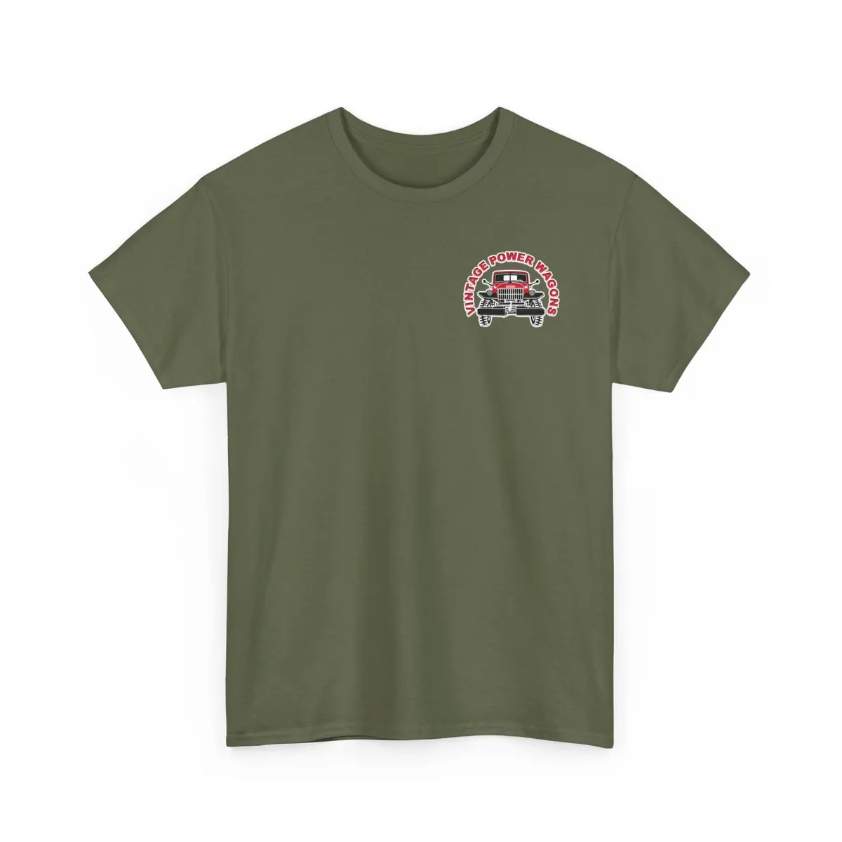 Vintage Power Wagons T-Shirt – Front: Vpw Logo - Back: Classic Vpw Lineup Heavy Cotton Tee 14