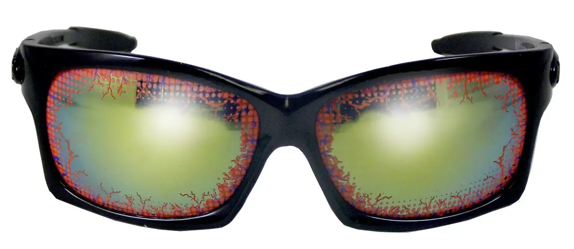 Black Frame Blood Shot Eyes Sunglasses 1