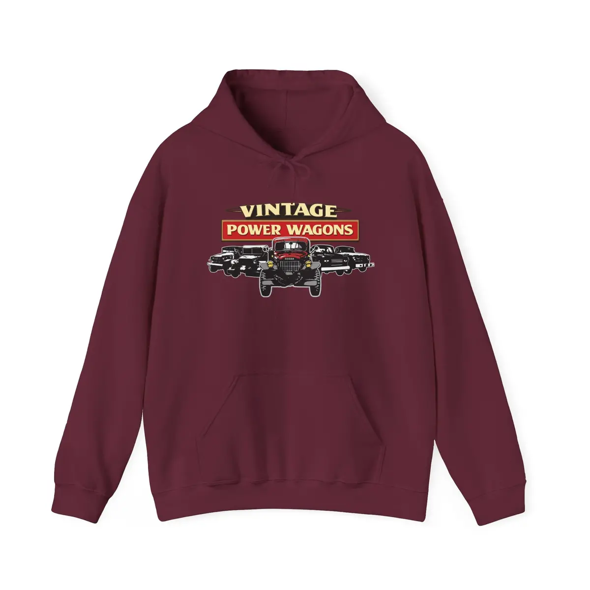 Vintage Power Wagons Hoodie — Classic Vpw Lineup Hooded Pullover 6