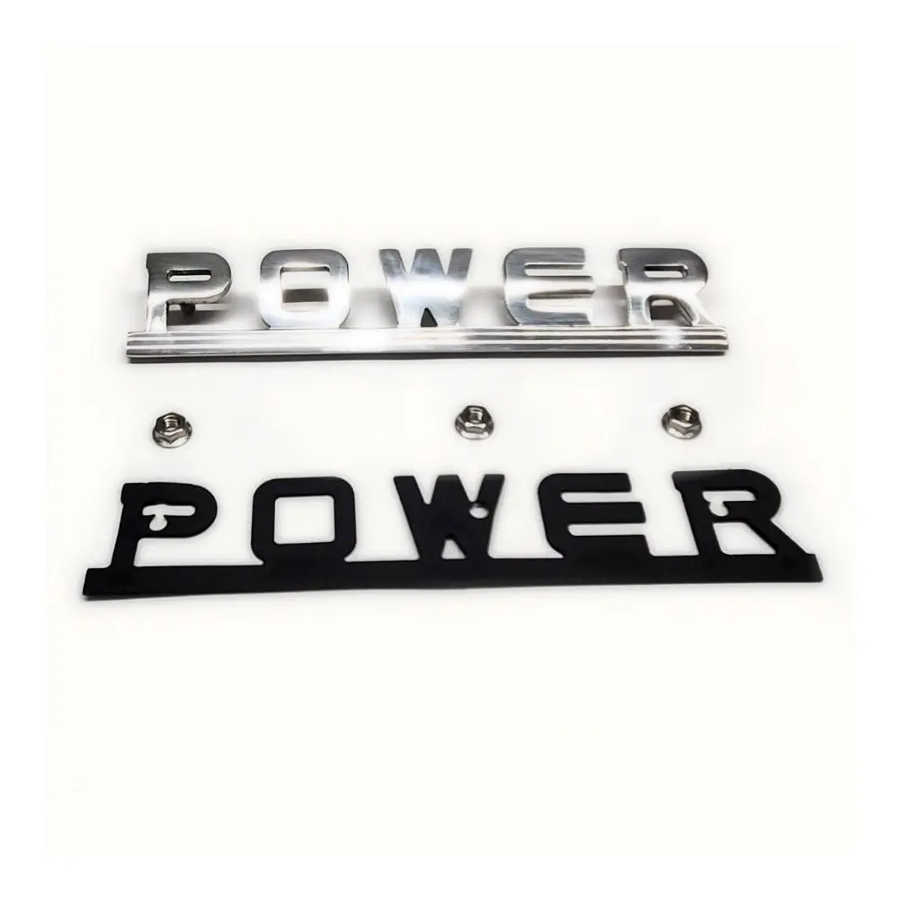 New 1946-1957 Flat Fender Power Wagon “Power” Stainless Steel Emblem - Cc1095888 1
