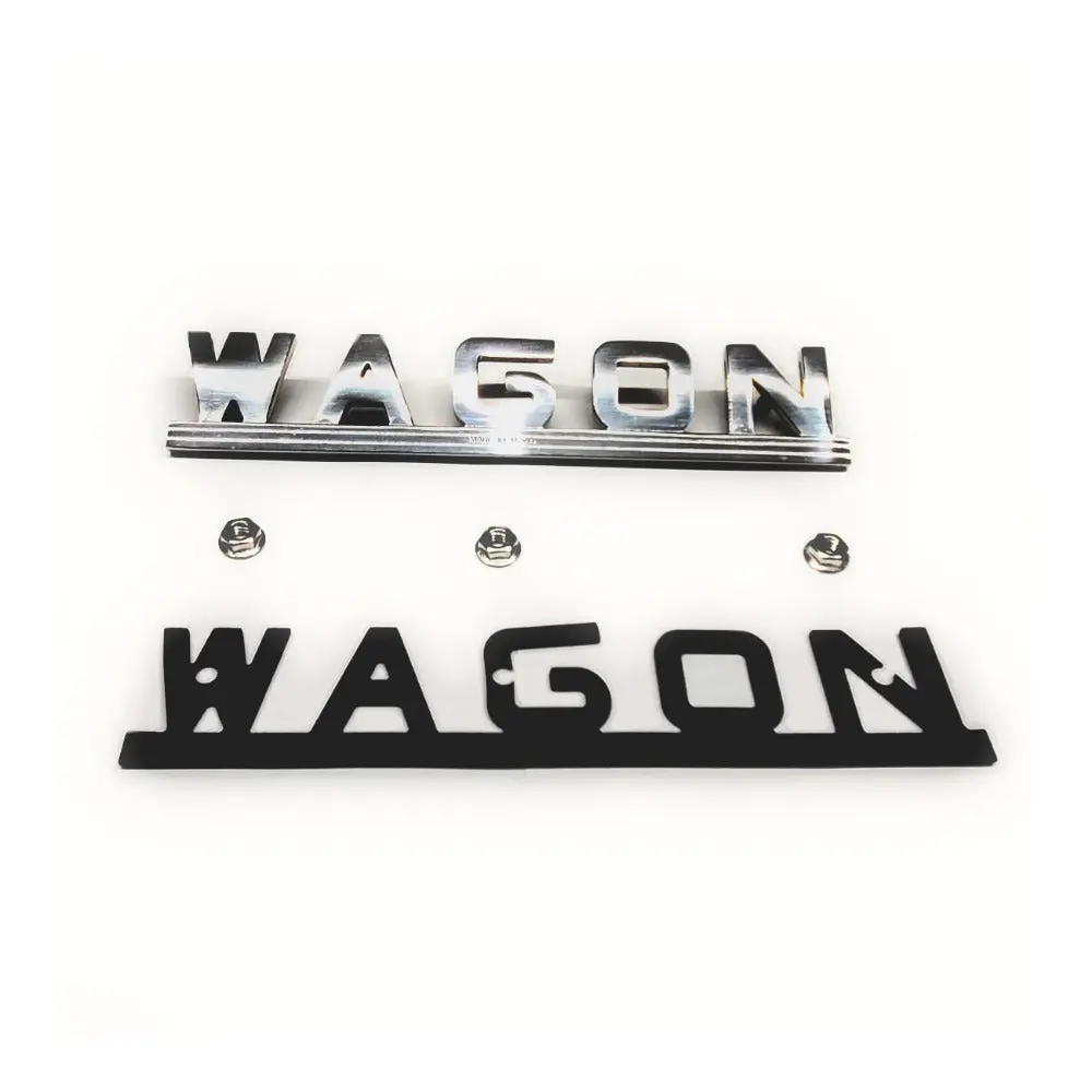 New 1946-1957 Flat Fender Power Wagon “Wagon” Stainless Steel Emblem - Cc1095889 1
