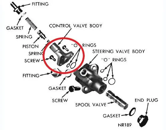 Power Steering Gear Control Valve Body Seal Kit 2