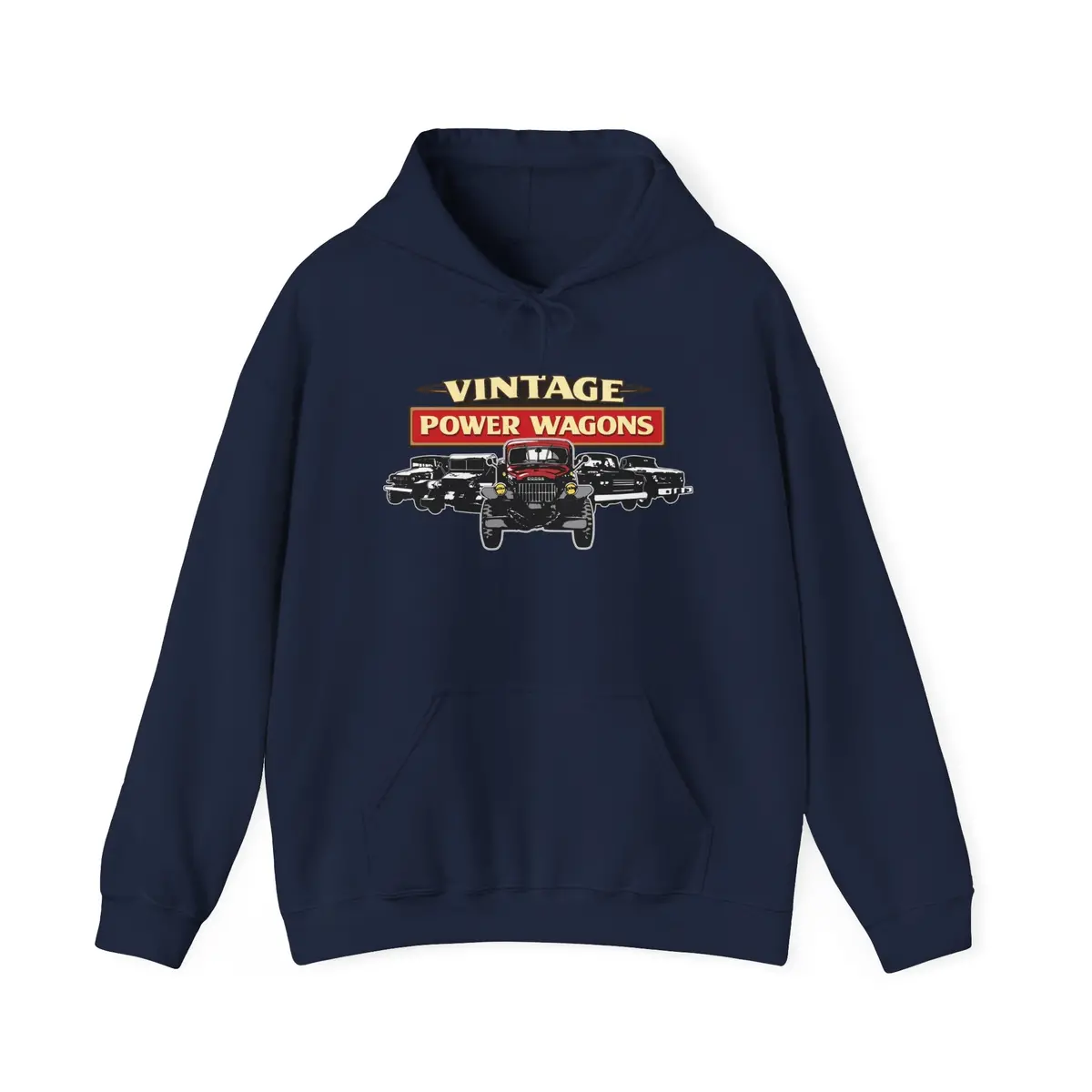 Vintage Power Wagons Hoodie — Classic Vpw Lineup Hooded Pullover 3