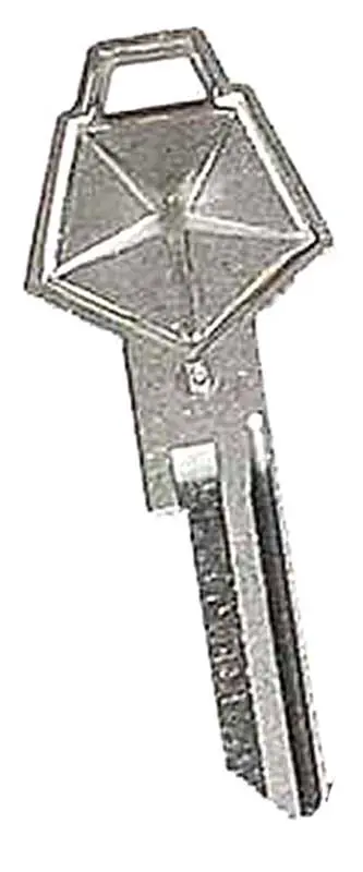 Key Blank 1966-76 Ignition With Pentastar 1