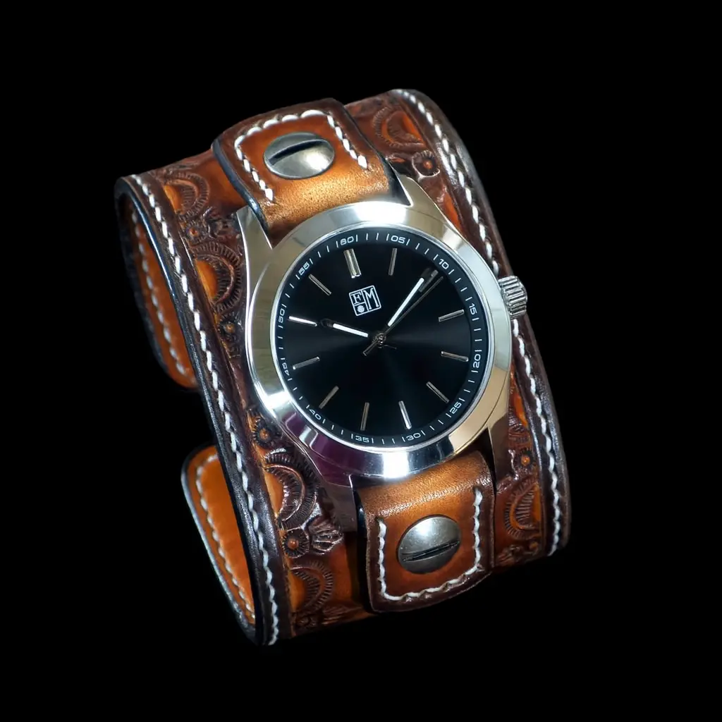 Badass Western Leather Cuff Watch 1