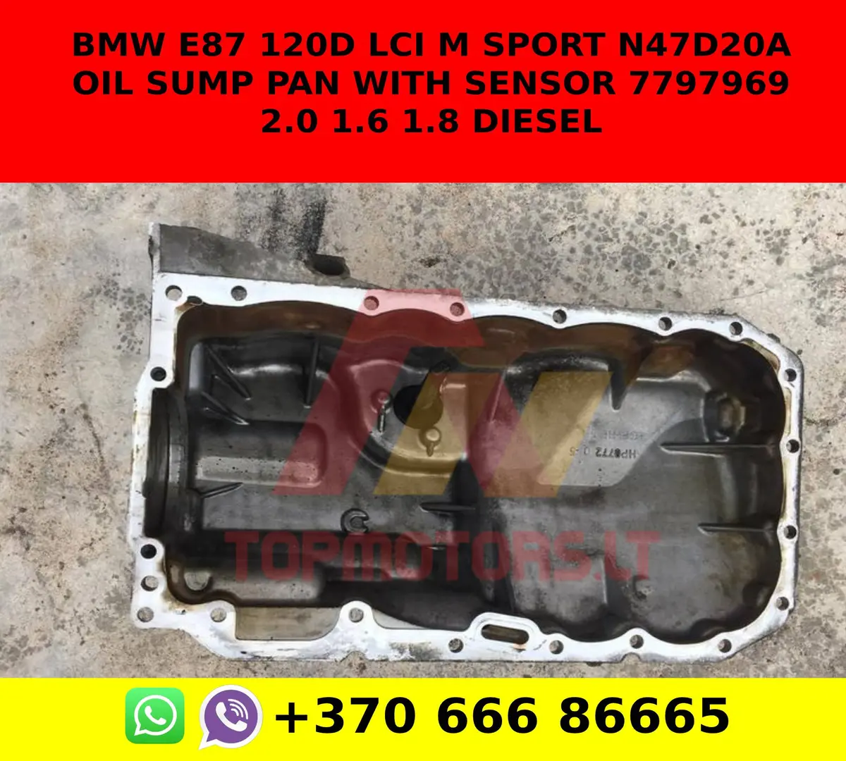 Bmw E87 120D Lci M Sport N47d20a Oil Sump Pan With Sensor 7797969 2.0 1.6 1.8 Diesel 1