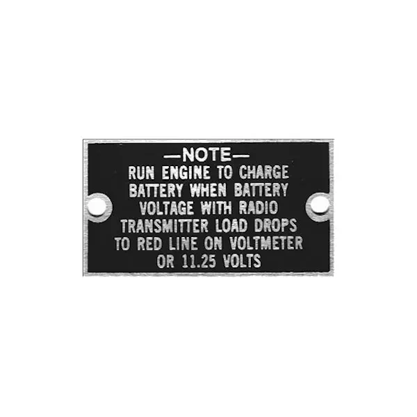 New Data Plate #07 - 12 Volt Wwii Wc 1/2 & 3/4 Ton Voltmeter 1
