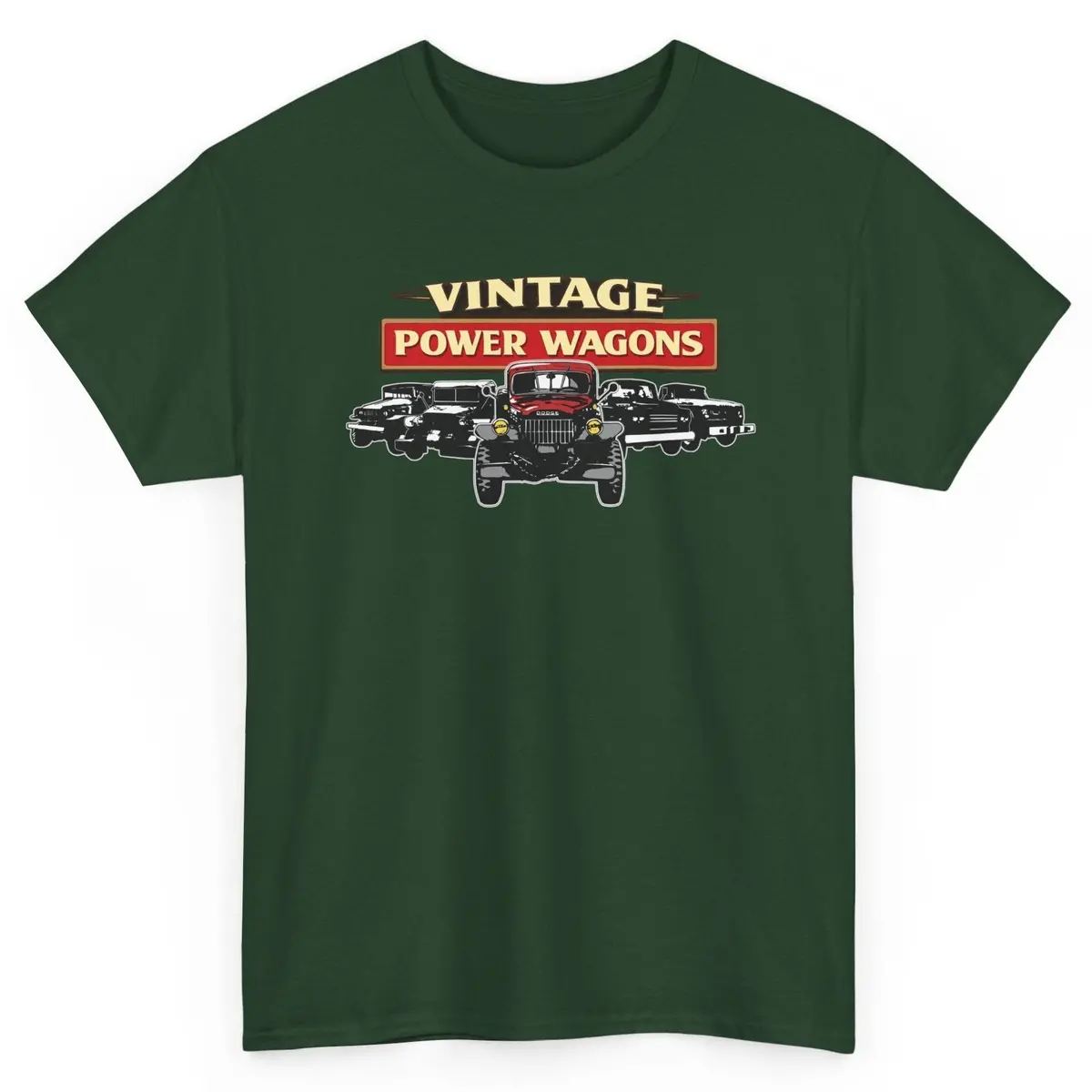 Vintage Power Wagons T-Shirt – Classic Vpw Lineup Heavy Cotton Tee 11