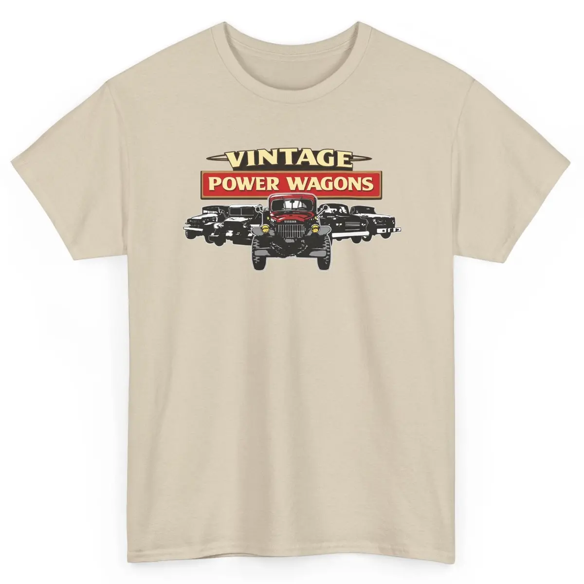 Vintage Power Wagons T-Shirt – Classic Vpw Lineup Heavy Cotton Tee 8