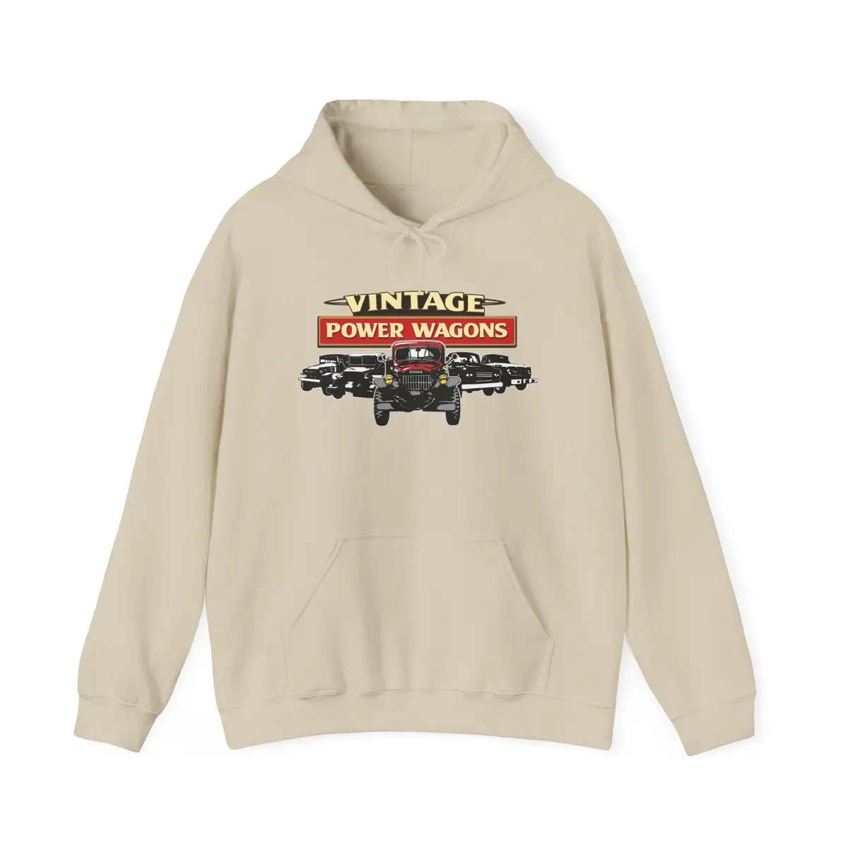 Vintage Power Wagons Hoodie — Classic Vpw Lineup Hooded Pullover 6