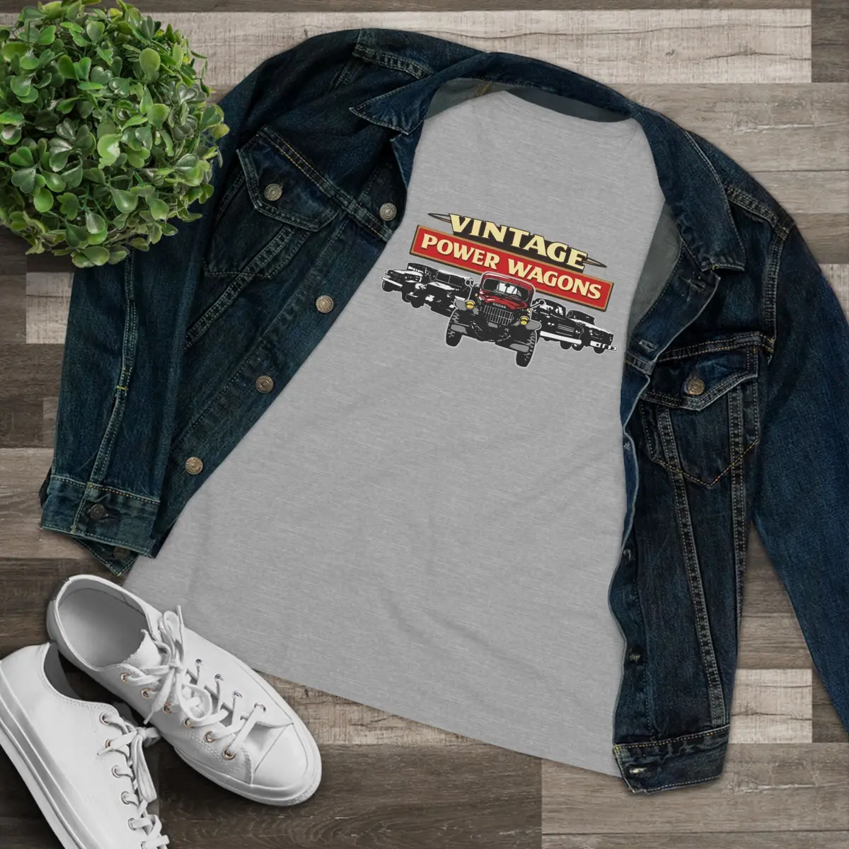 Vintage Power Wagons Women's Tee - Classic Vpw Lineup Bella Shirt 14