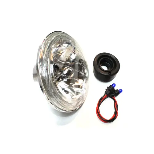 <B>Sold Out</B> - New 7", 12 Volt Blue Halo Ring Halogen Lights Pair - With Replaceable H4 Bulbs - Cc1567159-Bh 1