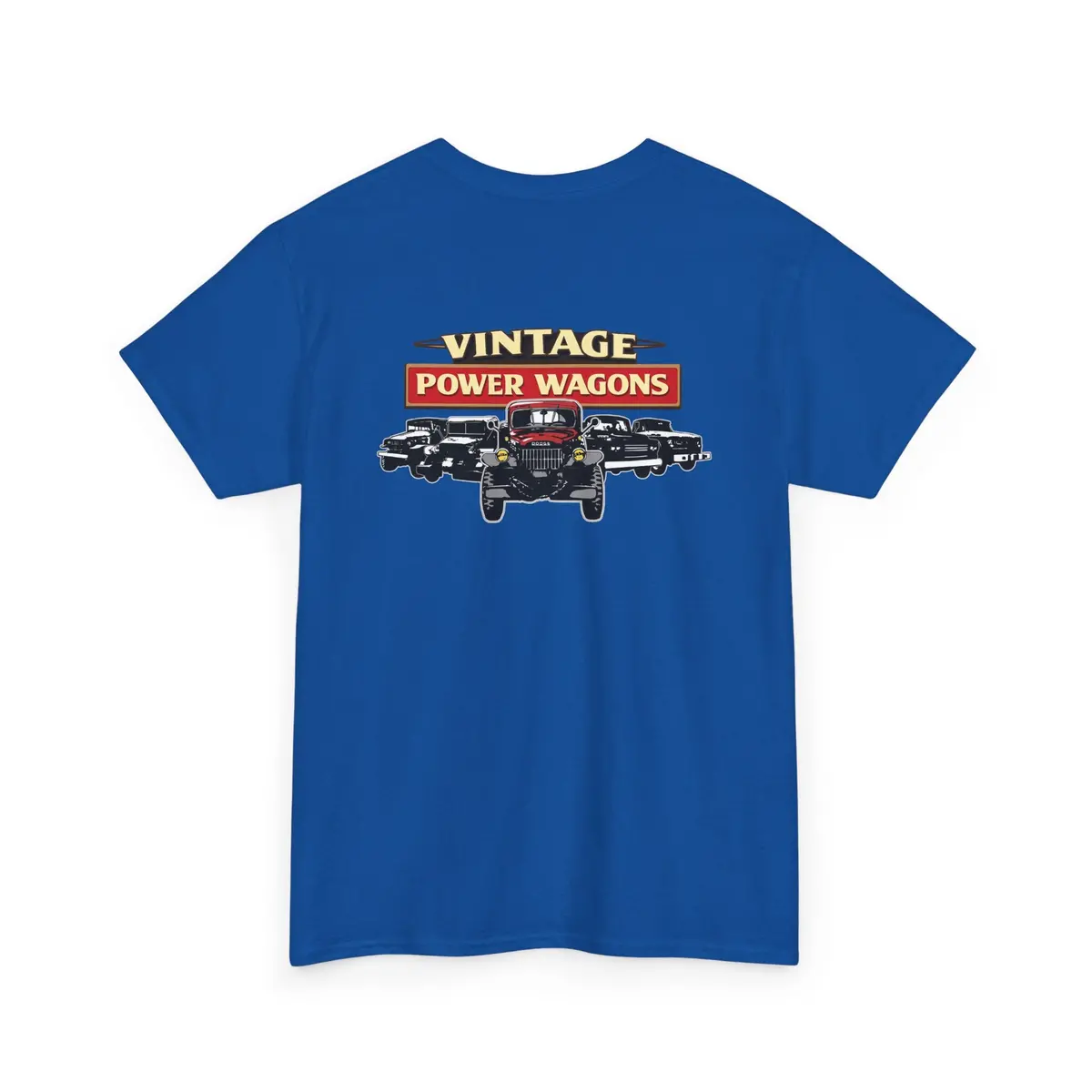 Vintage Power Wagons T-Shirt – Front: Vpw Logo - Back: Classic Vpw Lineup Heavy Cotton Tee 21