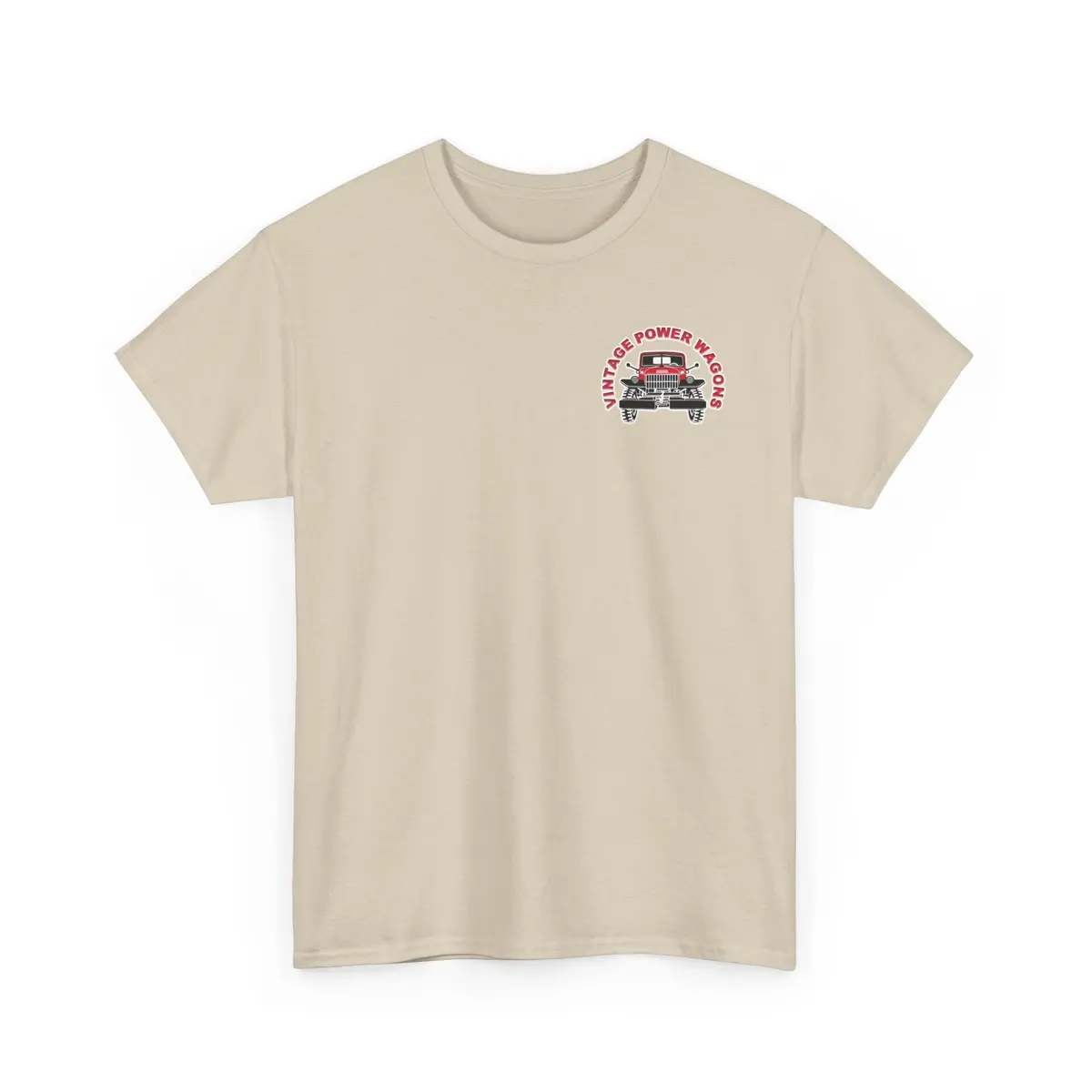 Vintage Power Wagons T-Shirt – Front: Vpw Logo - Back: Classic Vpw Lineup Heavy Cotton Tee 7