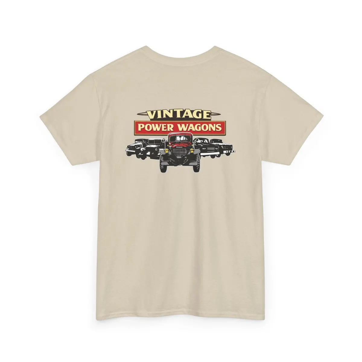 Vintage Power Wagons T-Shirt – Front: Vpw Logo - Back: Classic Vpw Lineup Heavy Cotton Tee 5