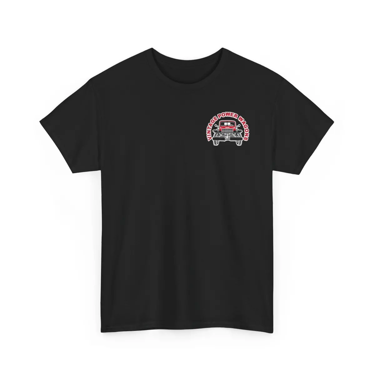 Vintage Power Wagons T-Shirt – Front: Vpw Logo - Back: Classic Vpw Lineup Heavy Cotton Tee 9