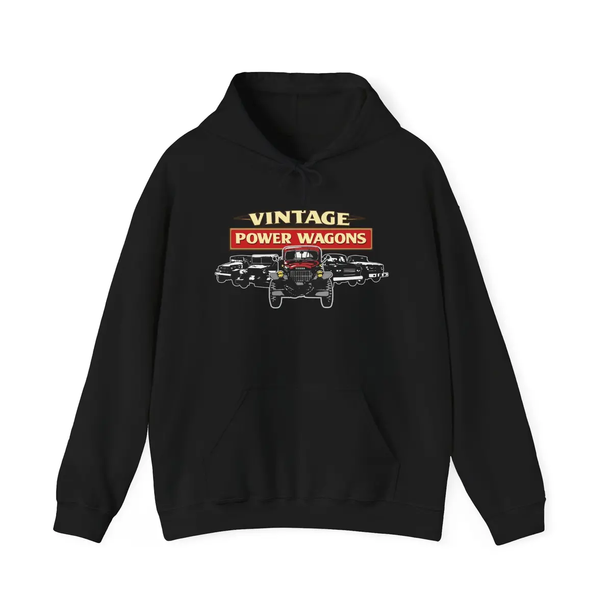 Vintage Power Wagons Hoodie — Classic Vpw Lineup Hooded Pullover 5