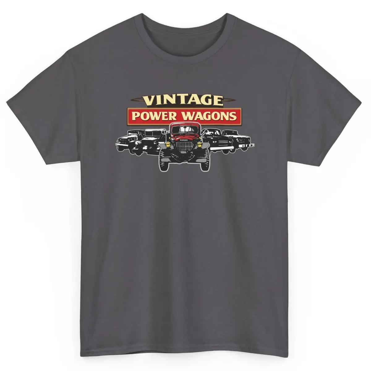 Vintage Power Wagons T-Shirt – Classic Vpw Lineup Heavy Cotton Tee 10