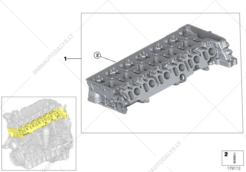 Used Cylinder Head And Valves N57d30a 1