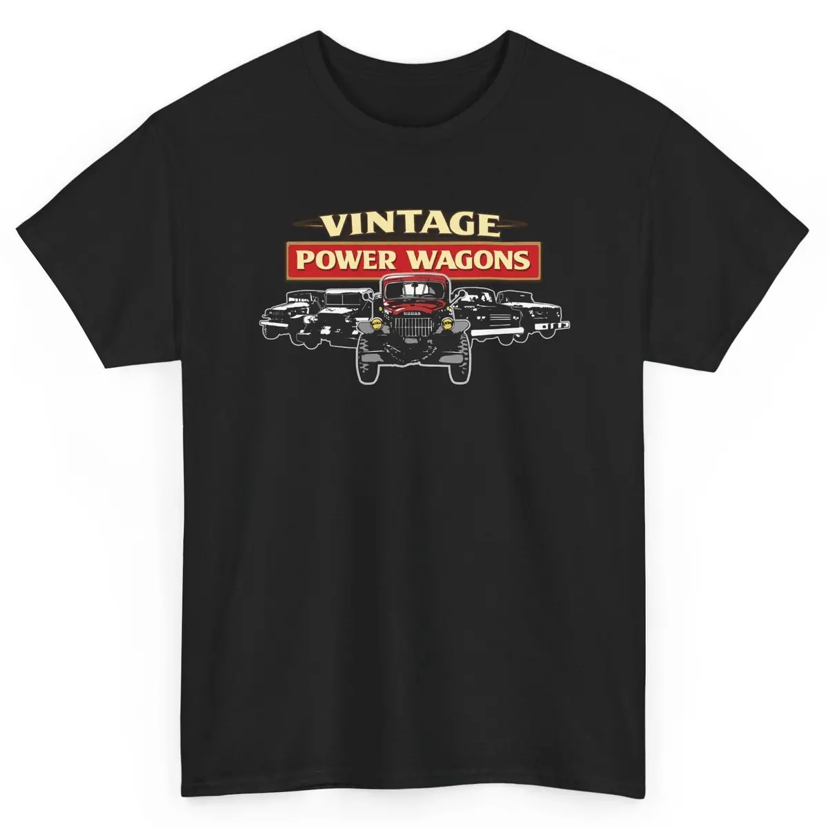 Vintage Power Wagons T-Shirt – Classic Vpw Lineup Heavy Cotton Tee 10