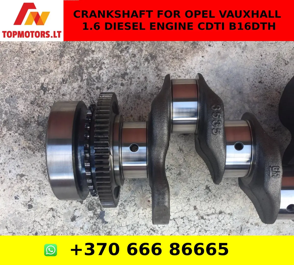 Crankshaft For Opel Vauxhall 1.6 Diesel Engine Cdti B16dth 1