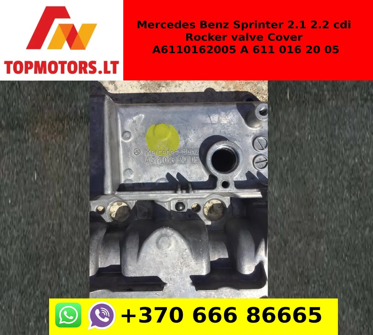 Mercedes Benz Sprinter 2.1 2.2 Cdi Rocker Valve Cover A6110162005 A 611 016 20 05 1