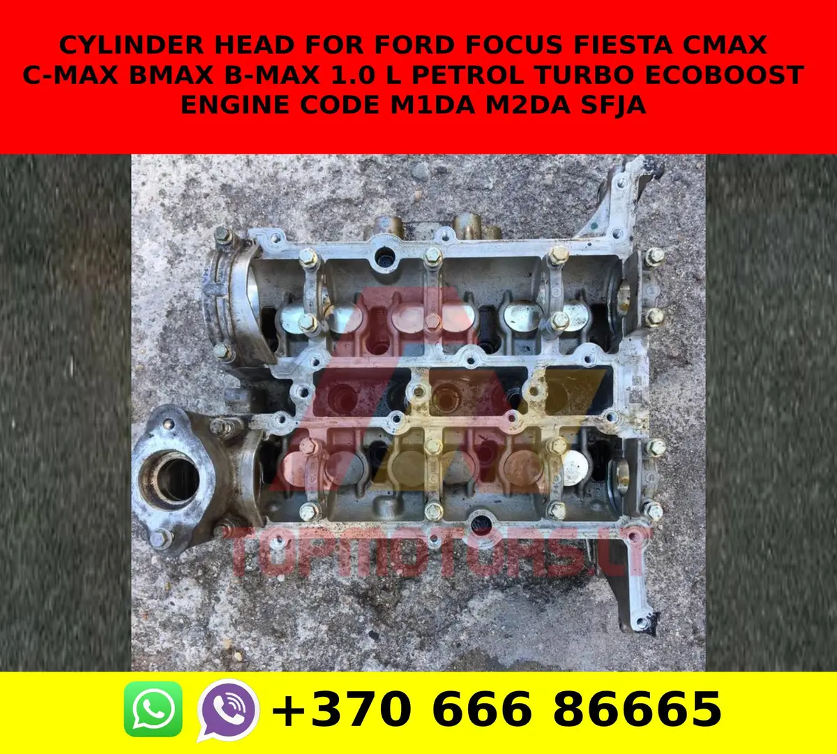 Cylinder Head For Ford Focus Fiesta Cmax C-Max Bmax B-Max 1.0 L Petrol Turbo Ecoboost Engine Code M1da M2da Sfja 1