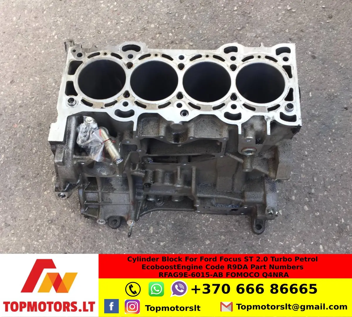 Cylinder Block For Ford Focus St 2 0 Turbo Petrol Ecoboost Engine Code R9da Part Numbers Rfag9e 6015 Ab Fomoco Rfag9e-6015-Ab 1