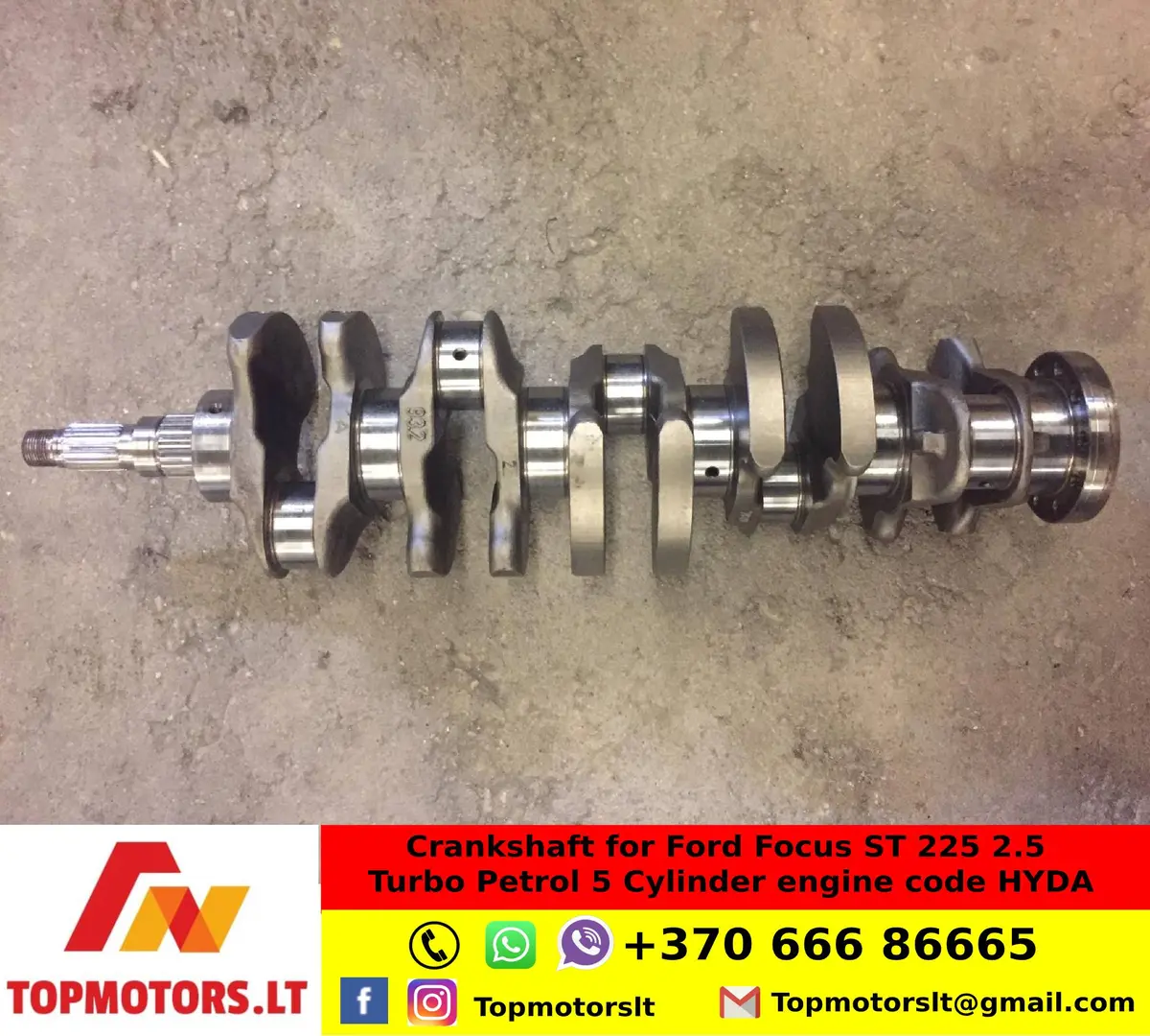 Crankshaft For Ford Focus St 225 2.5 Turbo Petrol 5 Cylinder Engine Code Hyda 1
