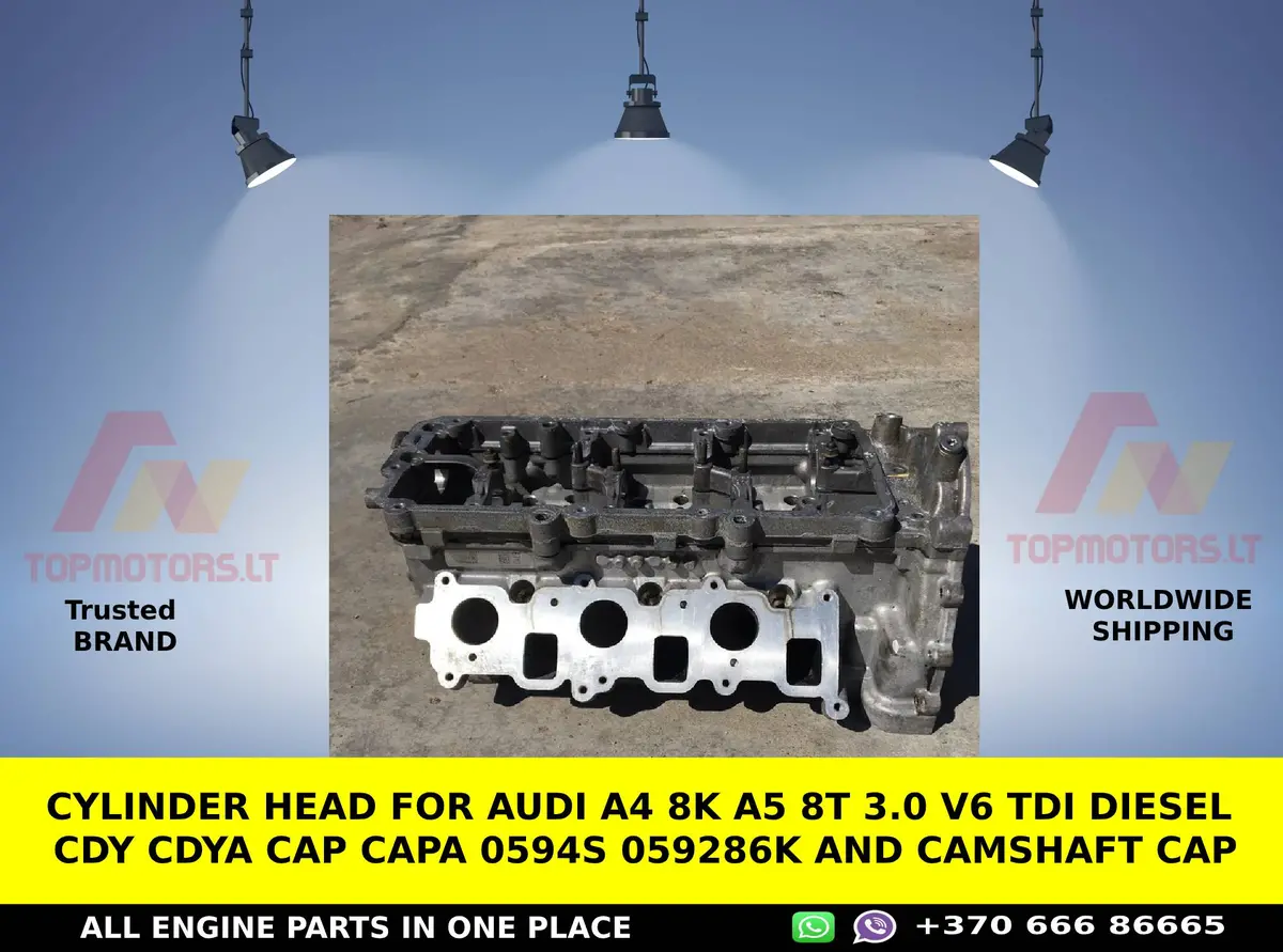 Cylinder Head For Audi A4 8K A5 8T 3.0 V6 Tdi Diesel Cdy Cdya Cap Capa 0594S 059286K And Camshaft Cap 1