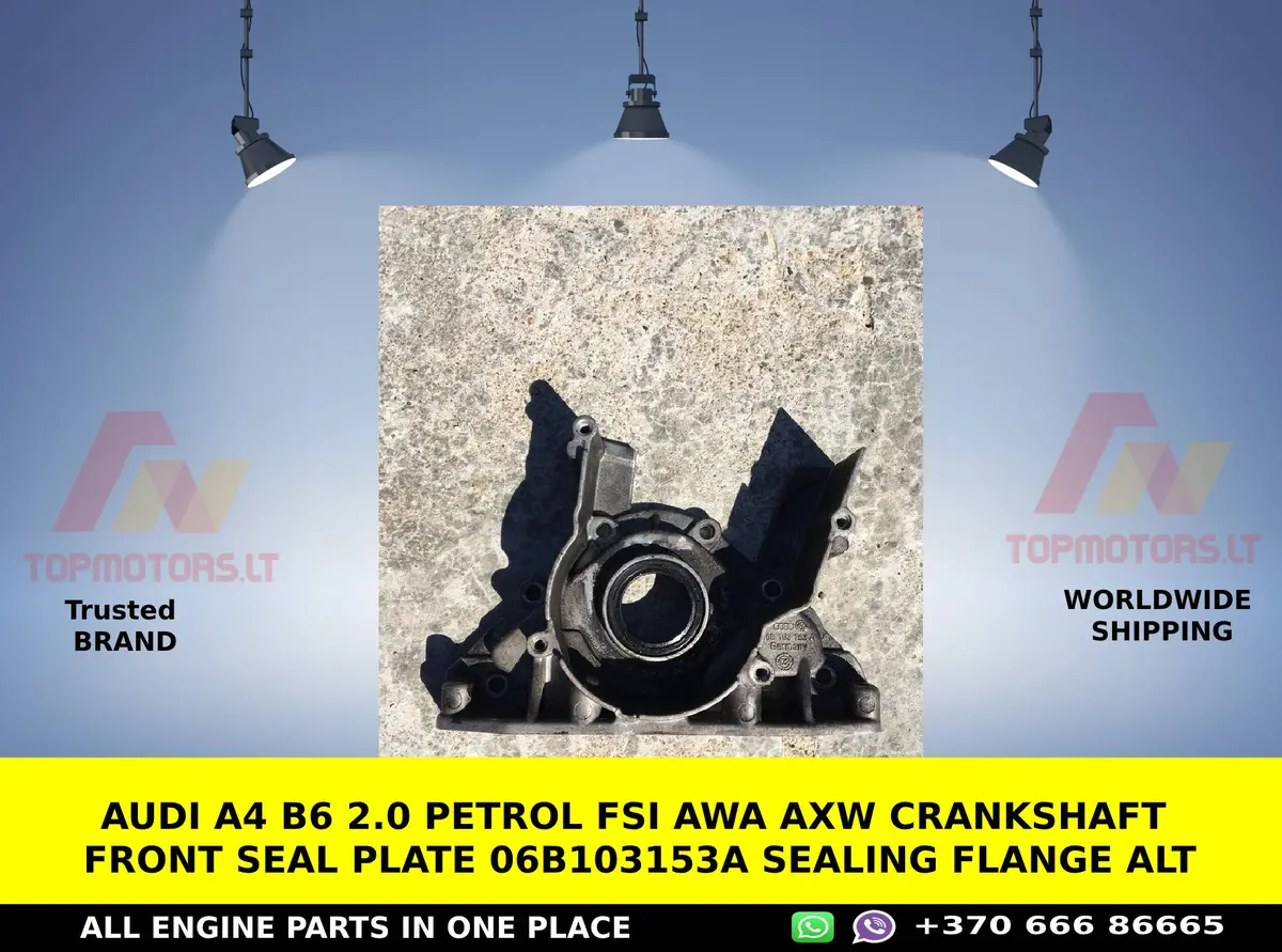 Audi A4 B6 2.0 Petrol Fsi Awa Axw Crankshaft Front Seal Plate 06B103153a Sealing Flange Alt 1
