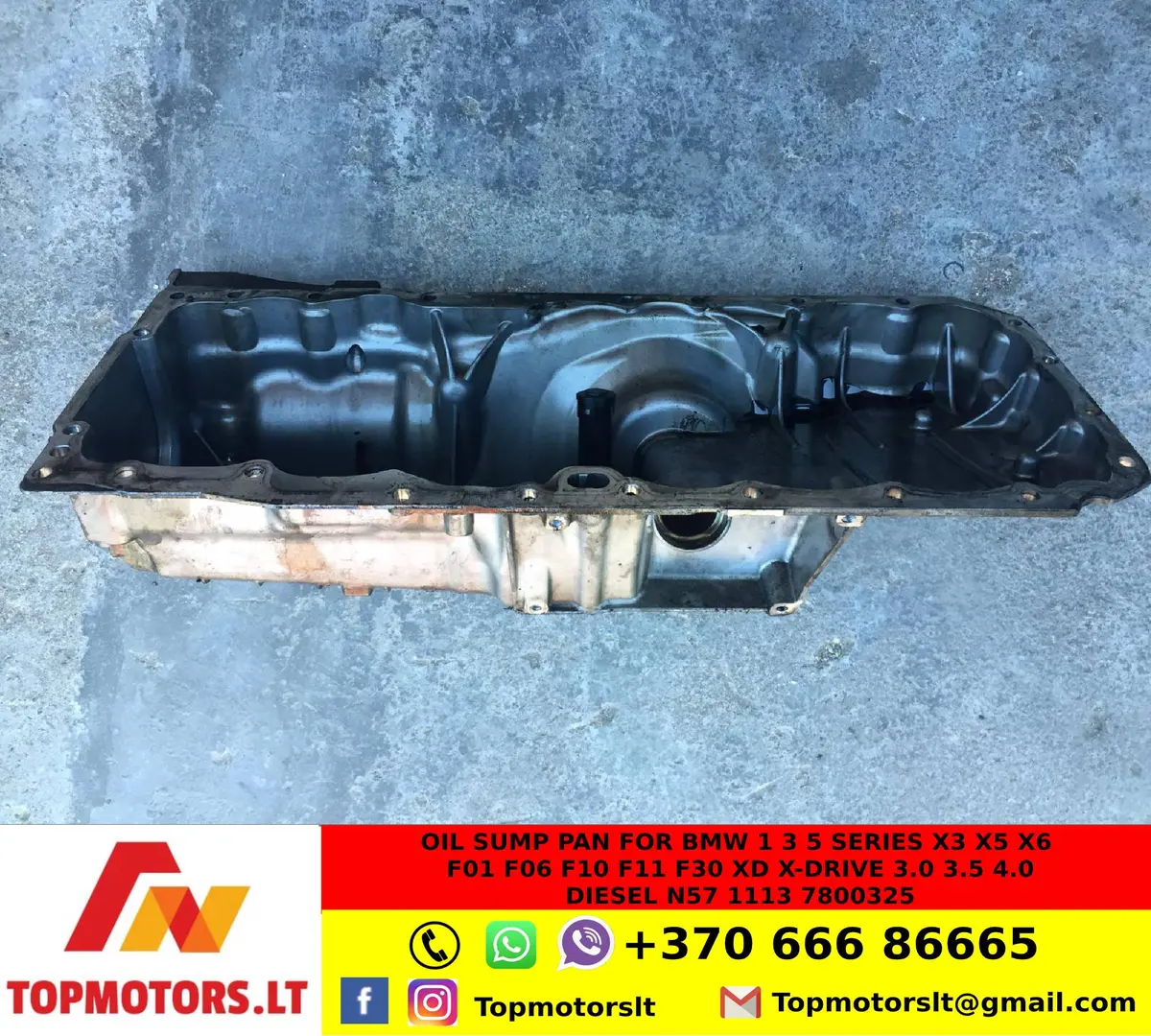 Oil Sump Pan For Bmw 1 3 5 Series X3 X5 X6 F01 F06 F10 F11 F30 Xd X-Drive 3.0 3.5 4.0 Diesel N57 1113 7800325 1