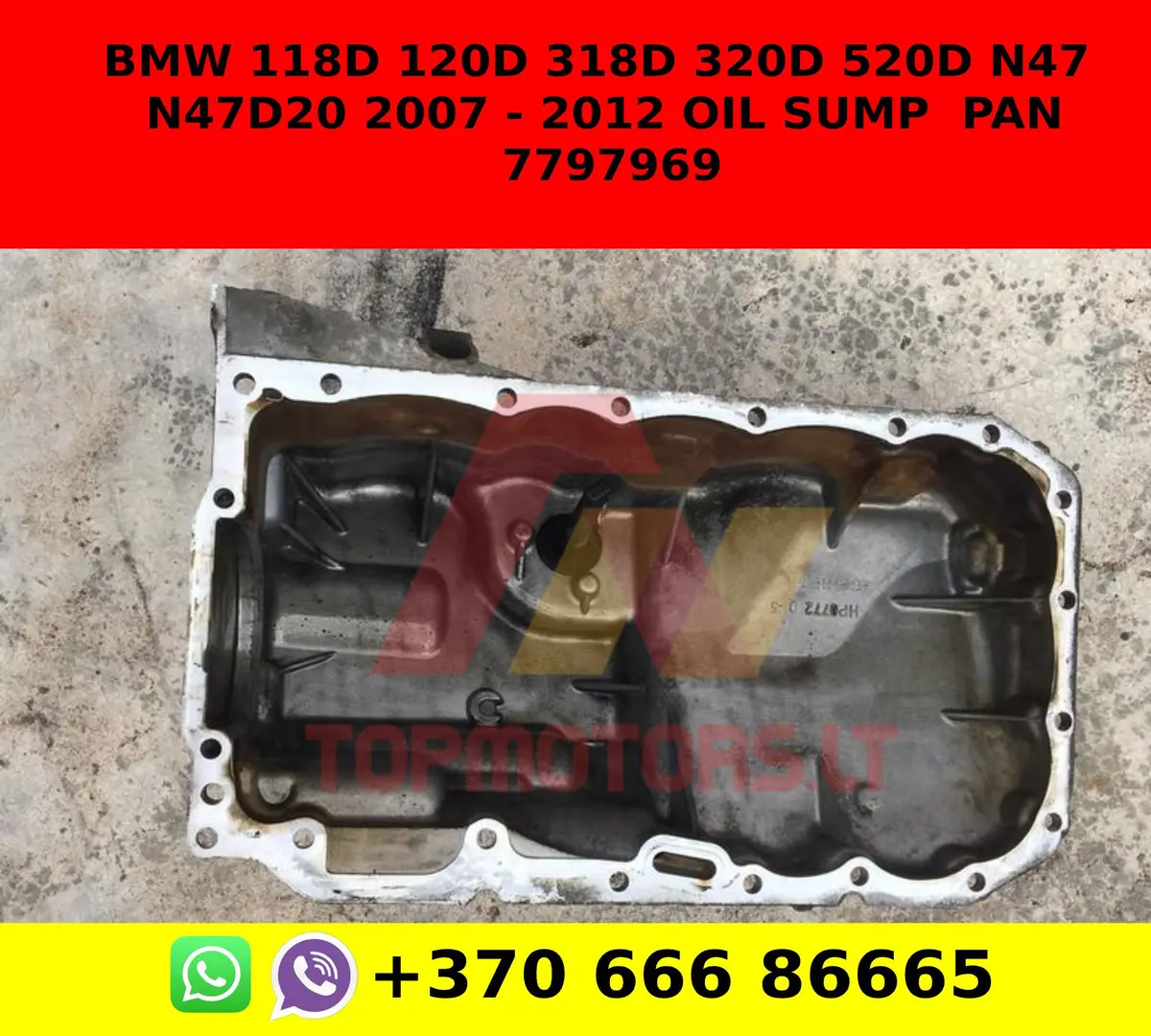 Bmw 118D 120D 318D 320D 520D N47 N47d20 2007 - 2012 Oil Sump / Pan 7797969 1