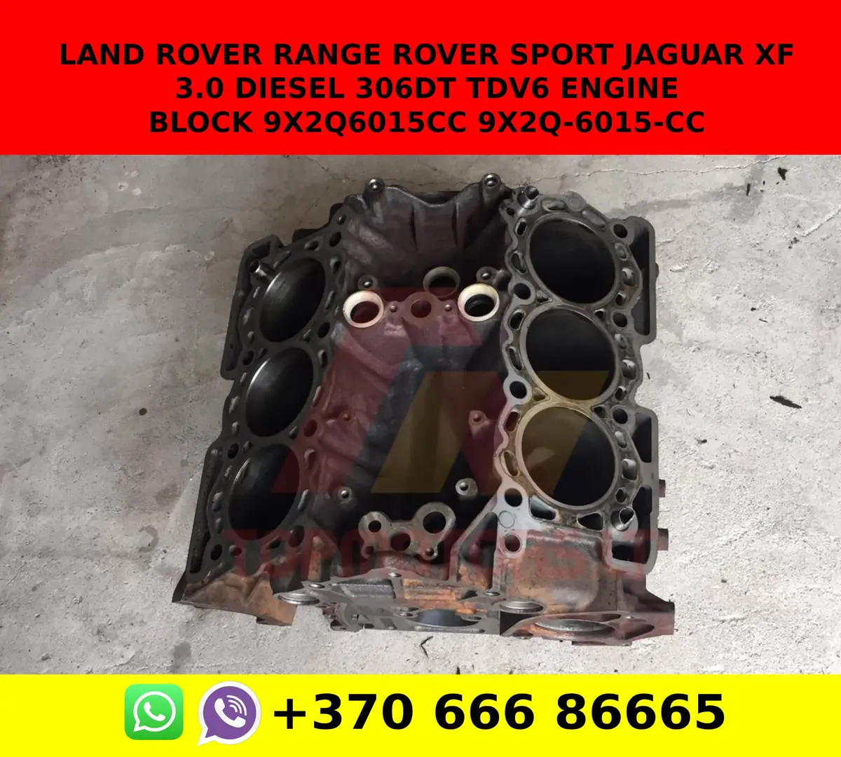 Land Rover Range Rover Sport Jaguar Xf 3.0 Diesel 306Dt Tdv6 Engine Block 9X2q6015cc 9X2q-6015-Cc 1