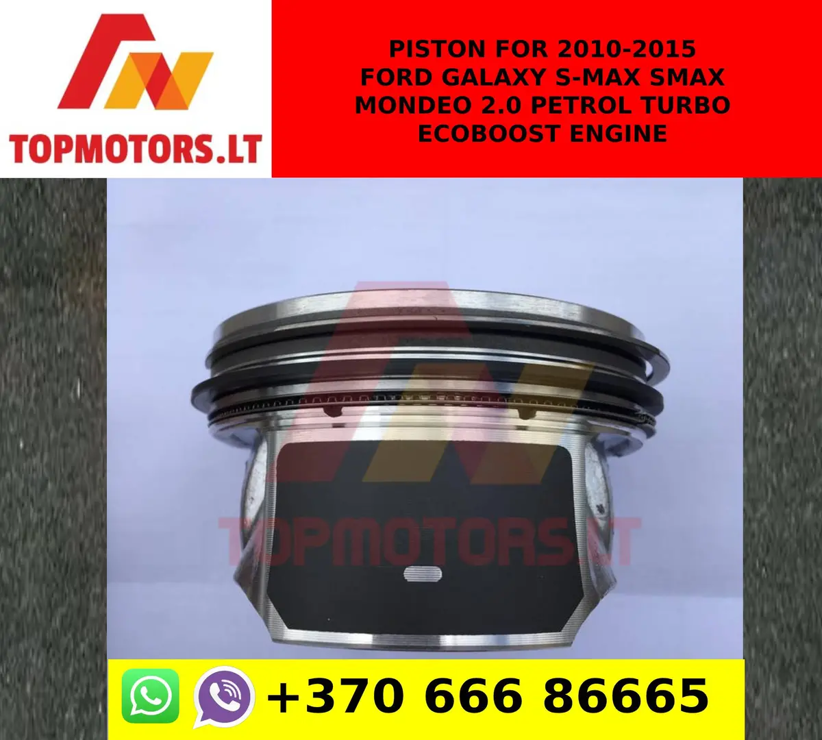 Piston For 2010-2015 Ford Galaxy S-Max Smax Mondeo 2.0 Petrol Turbo Ecoboost Engine 1