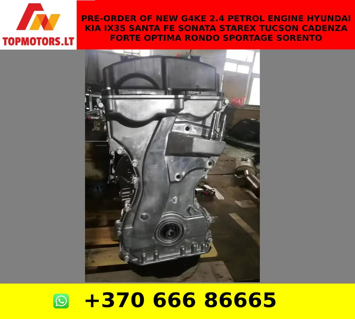 Pre-Order Of New G4ke 2.4 Petrol Engine Hyundai Kia Ix35 Santa Fe Sonata Starex Tucson Cadenza Forte Optima Rondo Sportage Sorento 2
