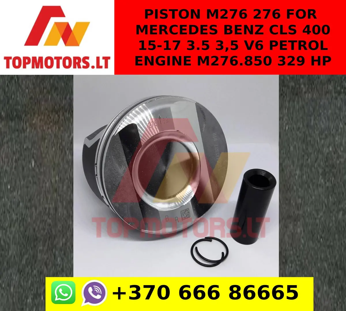 Piston M276 276 For Mercedes Benz Cls 400 15-17 3.5 3,5 V6 Petrol Engine M276.850 329 Hp 1