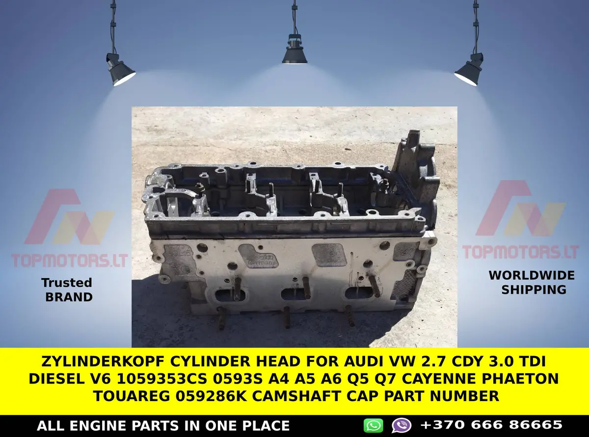 Zylinderkopf Cylinder Head For Audi Vw 2.7 Cdy 3.0 Tdi Diesel V6 1059353Cs 0593S A4 A5 A6 Q5 Q7 Cayenne Phaeton Touareg 059286K Camshaft Cap Part Number 1
