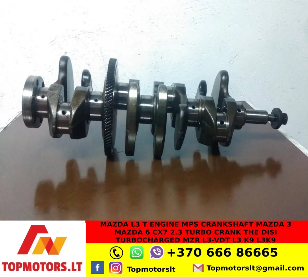 Mazda L3 T Engine Mps Crankshaft Mazda 3 Mazda 6 Cx7 2.3 Turbo Crank The Disi Turbocharged Mzr L3-Vdt L3 K9 L3k9 1