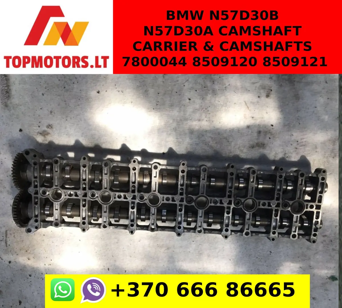 Bmw N57d30b N57d30a Camshaft Carrier & Camshafts 7800044 8509120 8509121 1