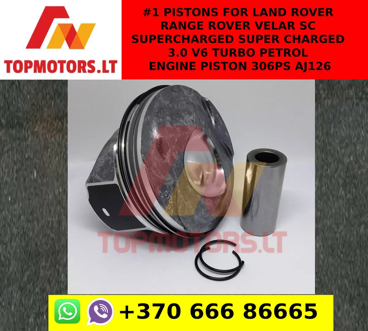 #1 Pistons For Land Rover Range Rover Velar Sc Supercharged Super Charged 3.0 V6 Turbo Petrol Engine Piston 306Ps Aj126 1
