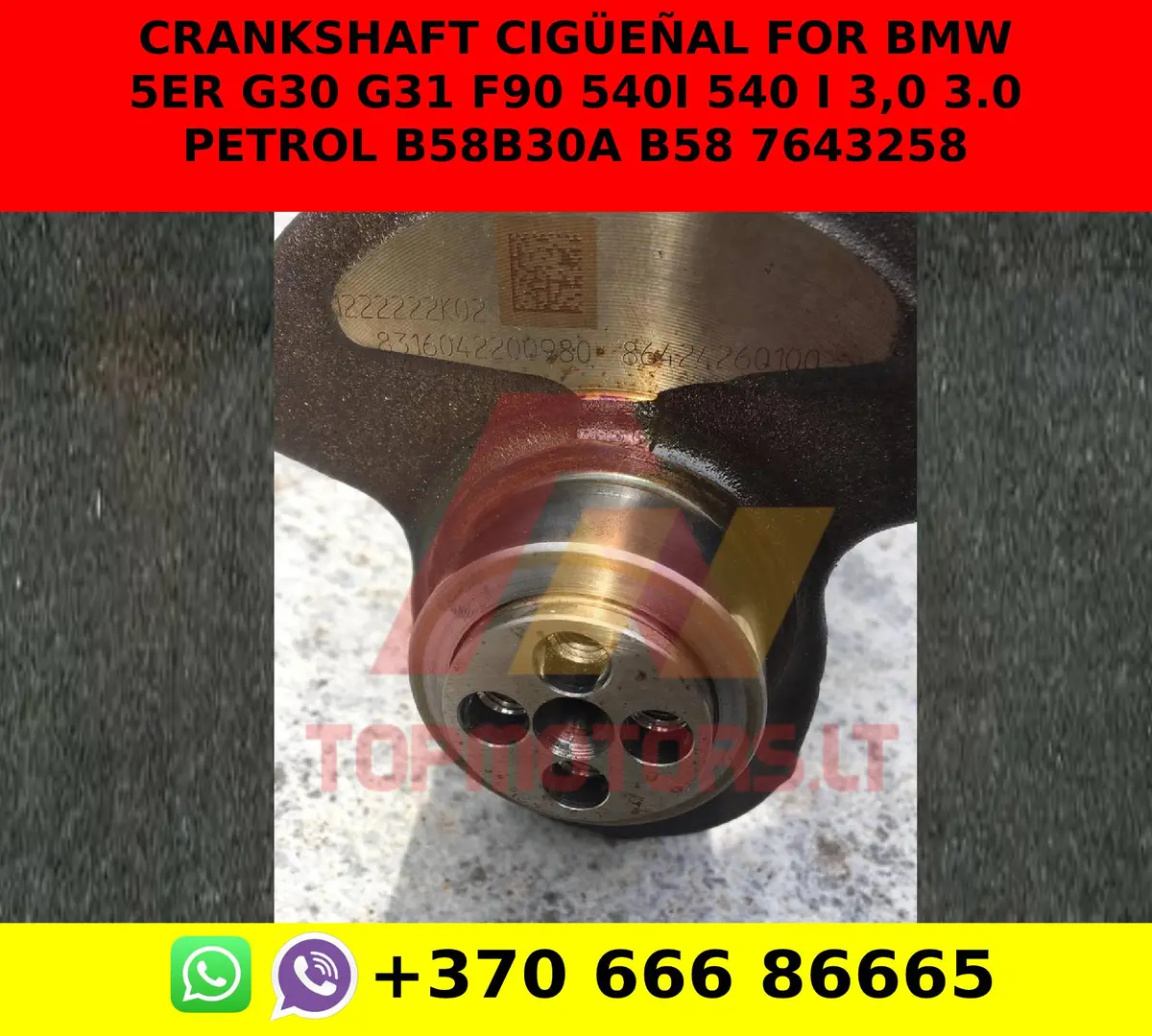 Crankshaft Cigüeñal For Bmw 5Er G30 G31 F90 540I 540 I 3,0 3.0 Petrol B58b30a B58 7643258 1