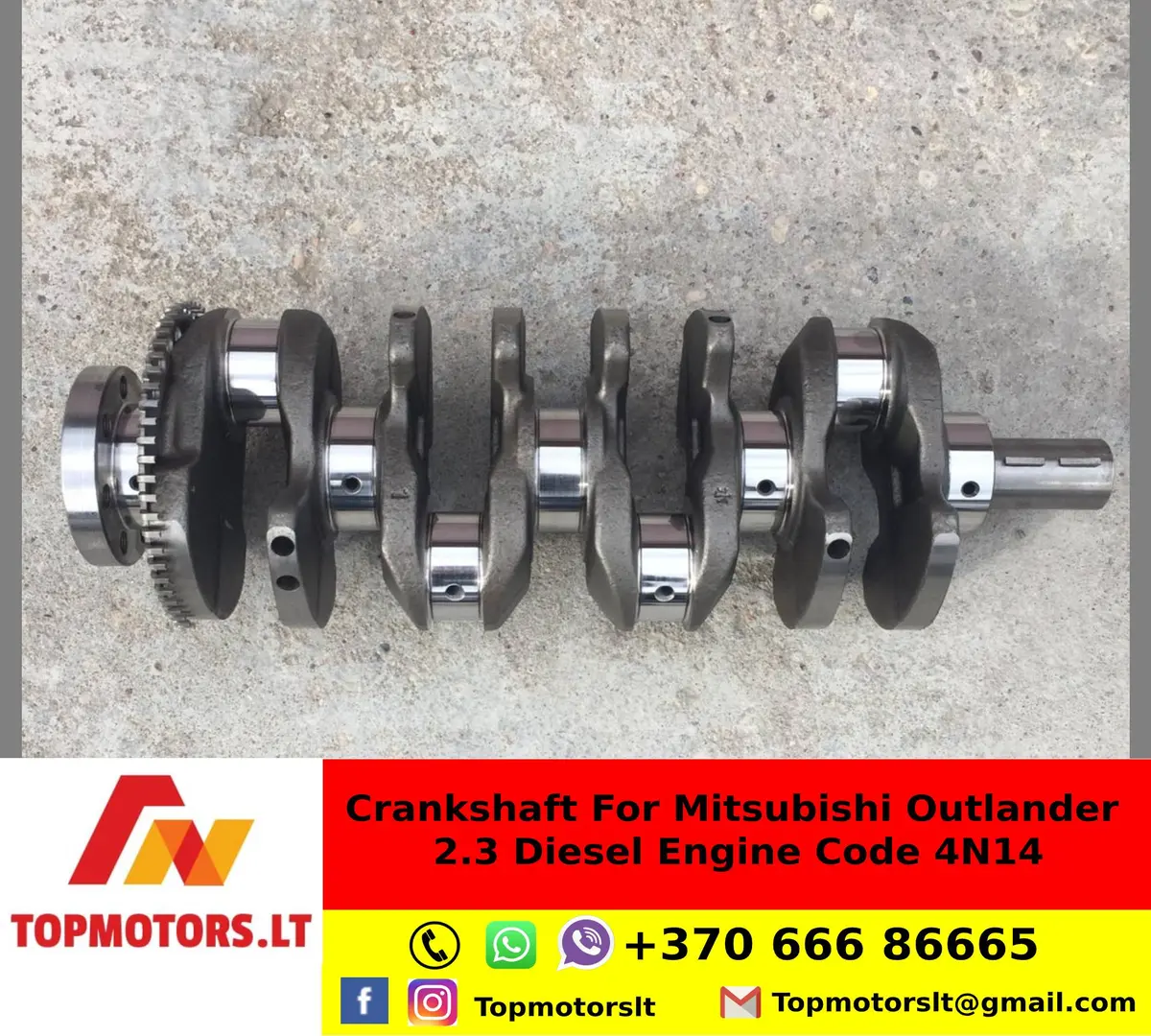 Crankshaft For Mitsubishi Outlander 2.3 Diesel Engine Code 4N14 Std Standard 1