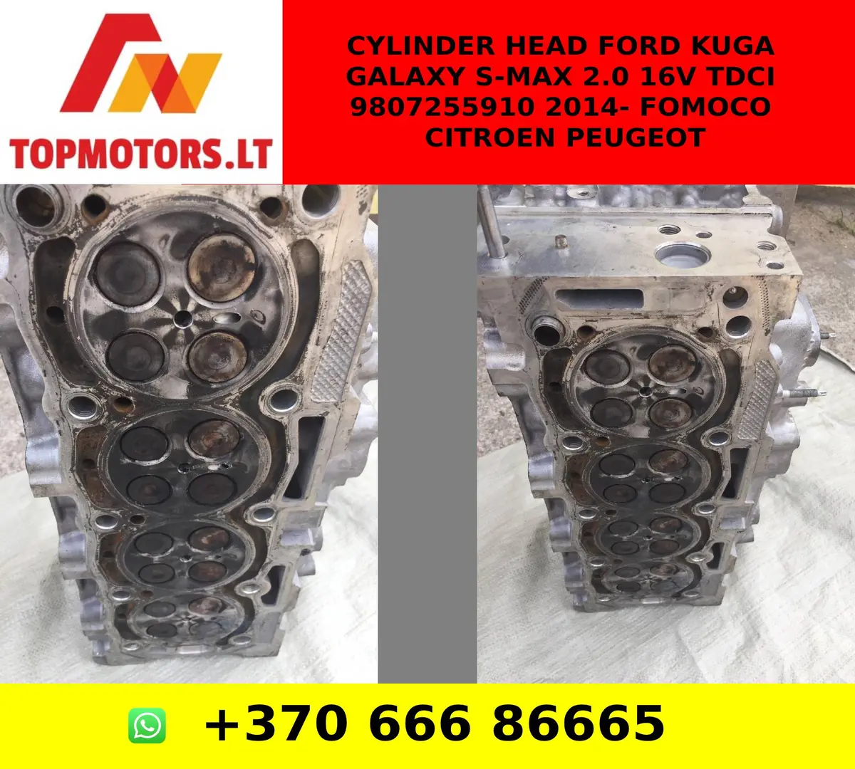 Cylinder Head Ford Kuga Galaxy S-Max 2.0 16V Tdci 9807255910 2014- Fomoco Citroen Peugeot 1