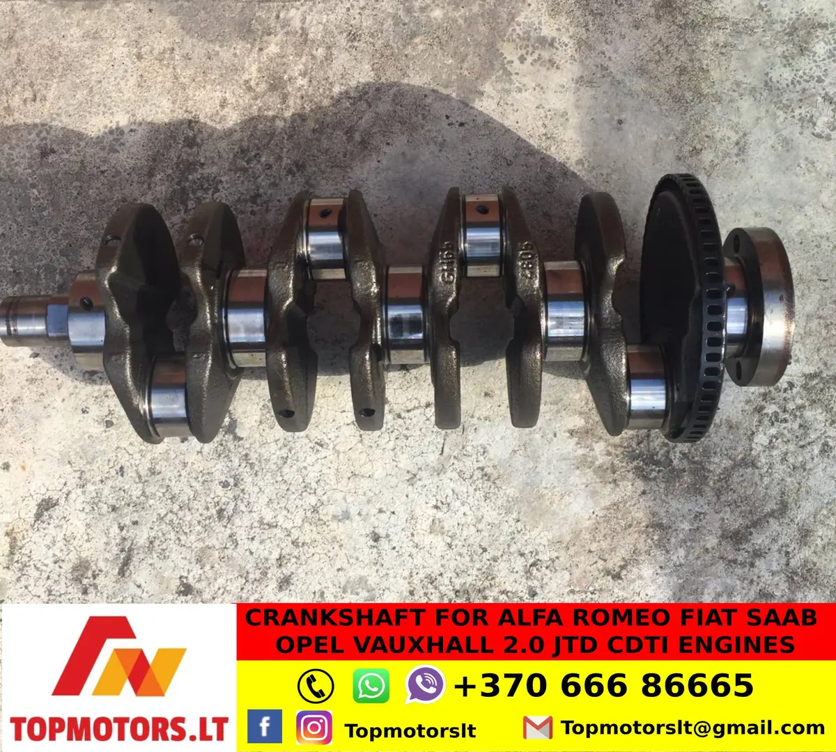Crankshaft For Alfa Romeo Fiat Saab Opel Vauxhall 2.0 Jtd Cdti Engines 1