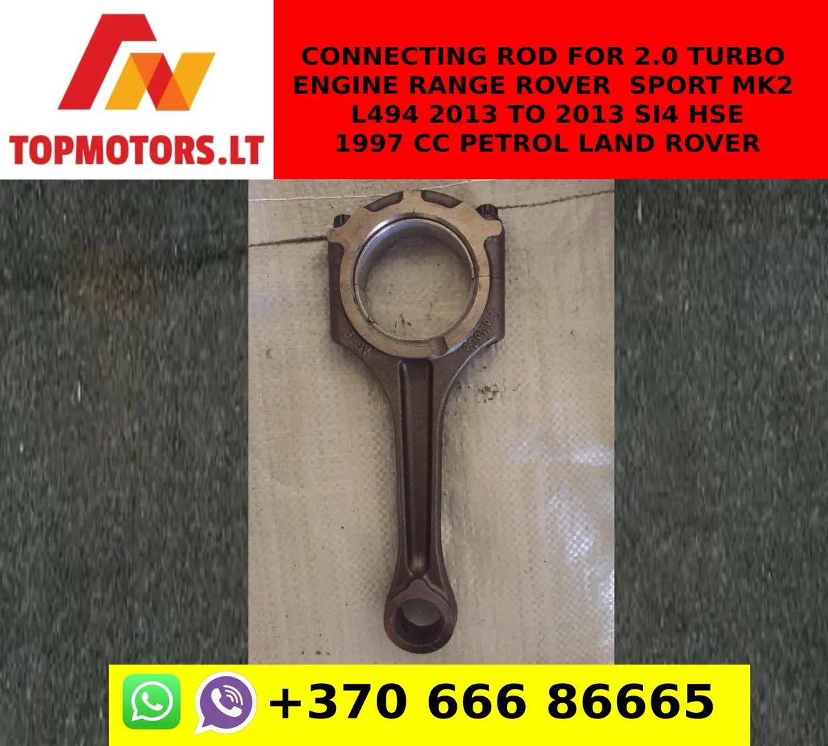Connecting Rod For 2.0 Turbo Engine Range Rover Sport Mk2 L494 2013 To 2013 Si4 Hse 1997 Cc Petrol Land Rover 1