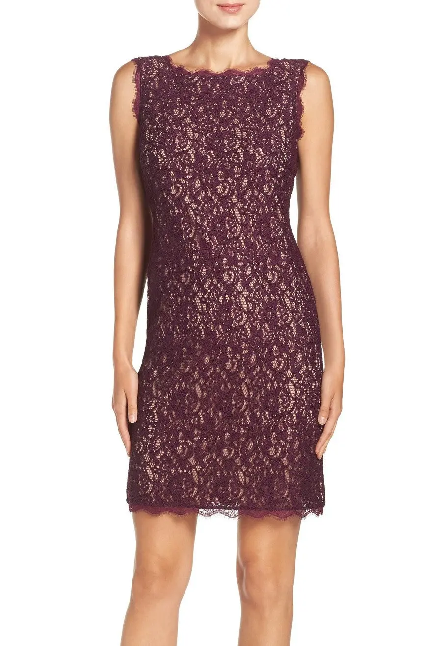 Boatneck Lace Sheath Dress 1